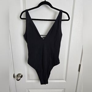 TA3 Plungey High Cut Black Women's Swimsuit